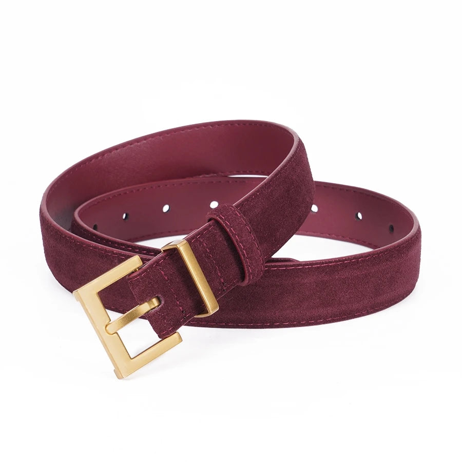 vestoraa square pin buckle leather belt classic solid color outfit 8 - formal unisex garment with precision (USA)