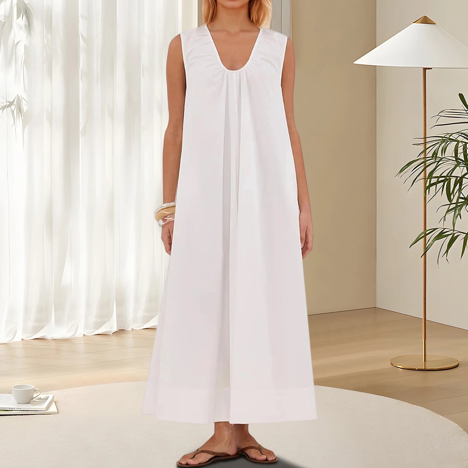 vestoraa long tank dress solid color outfit 10 - dress unisex garment with precision (USA)