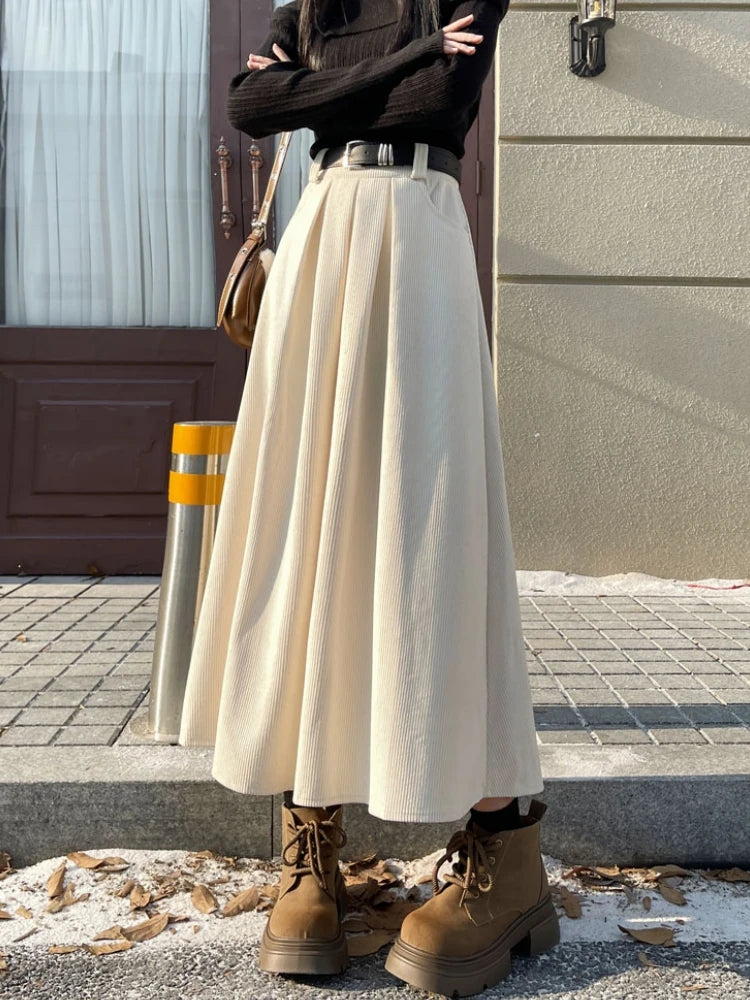 vestoraa qiukichonson mid long skirts s corduroy skirt outfit 5 - dress unisex garment with precision (USA)