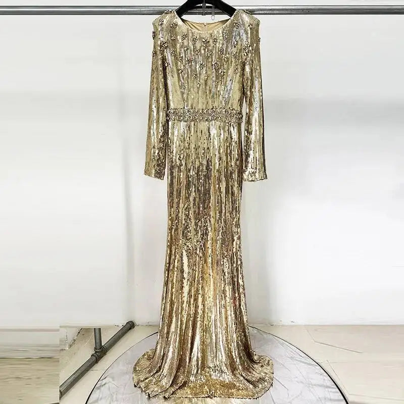 vestoraa eshin s glamorous gold sequin sparkle outfit 7 - classic unisex garment with precision (USA)