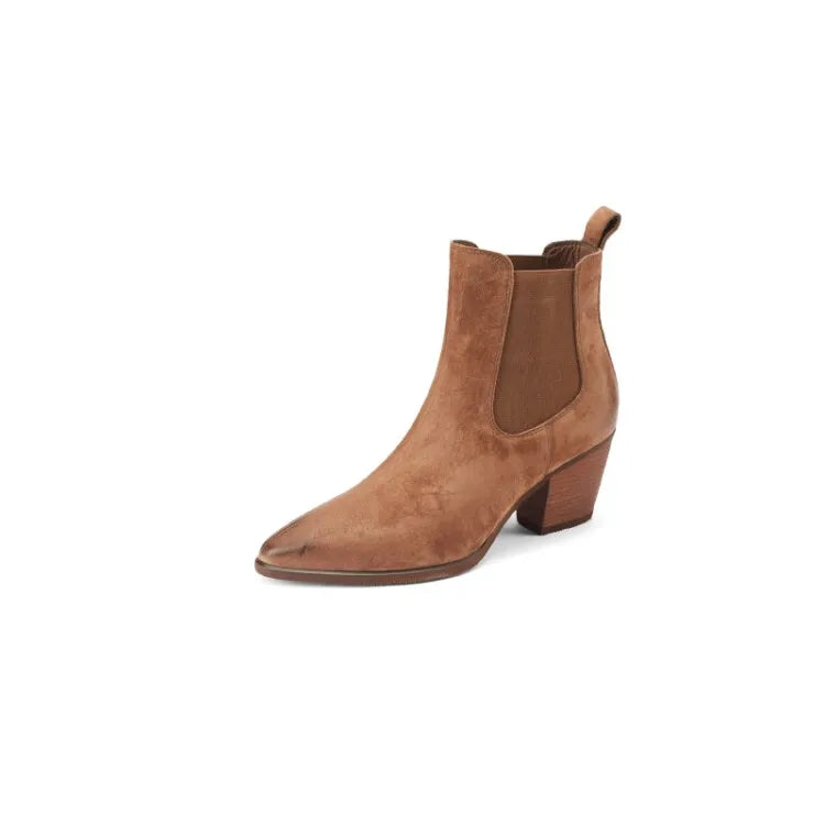 vestoraa boots pointed toe chunky heel - dress unisex outfit with precision in black metal (USA)