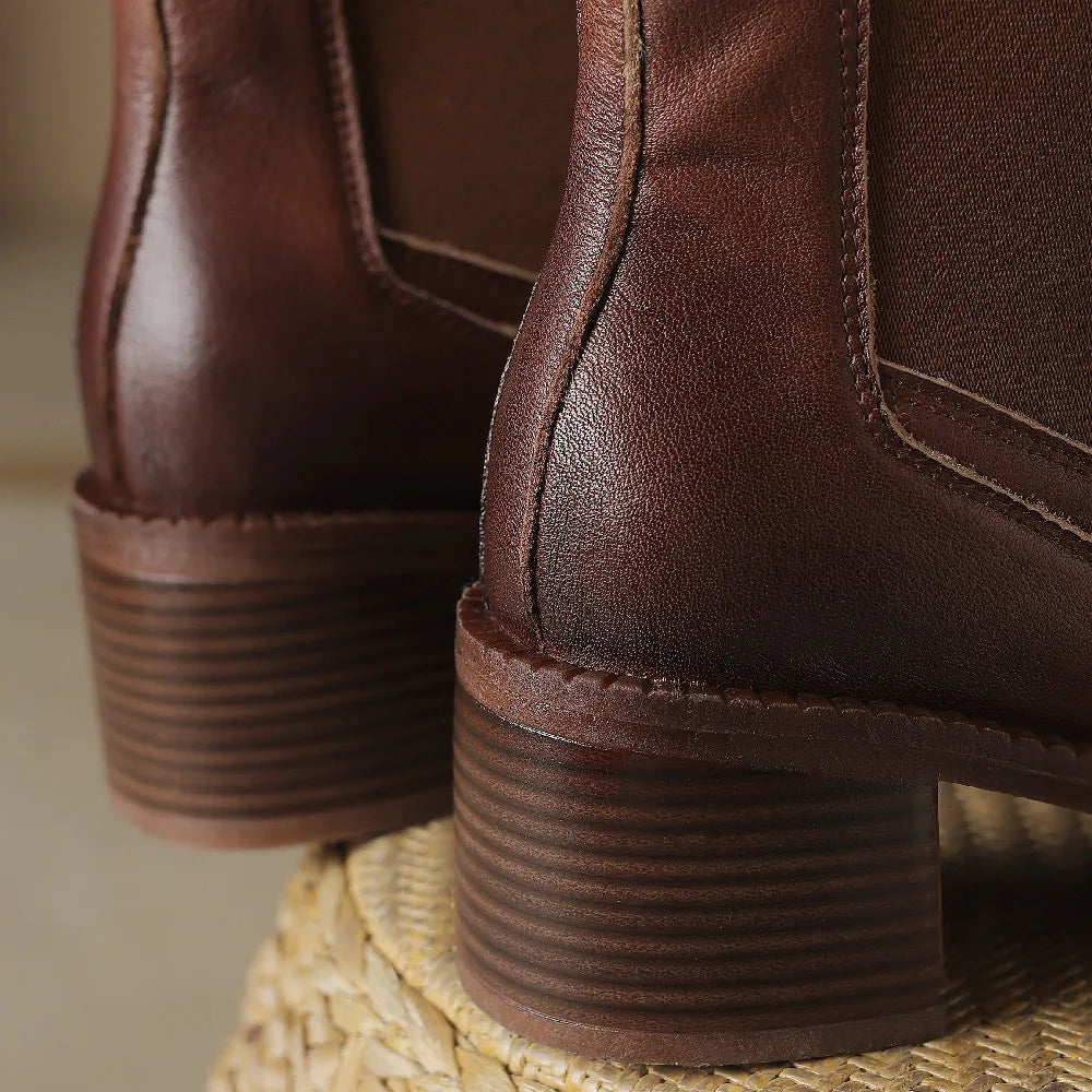 vestoraa genuine leather elastic slip-on outfit detail - reliable design, precision, waterproof modern design (USA)