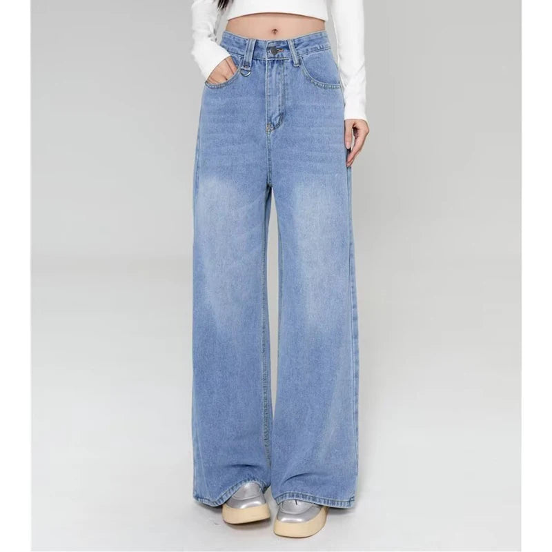 unisex casual outfit vestoraa baggy jeans vintage american straight - daily wear garment with black design detail (USA)