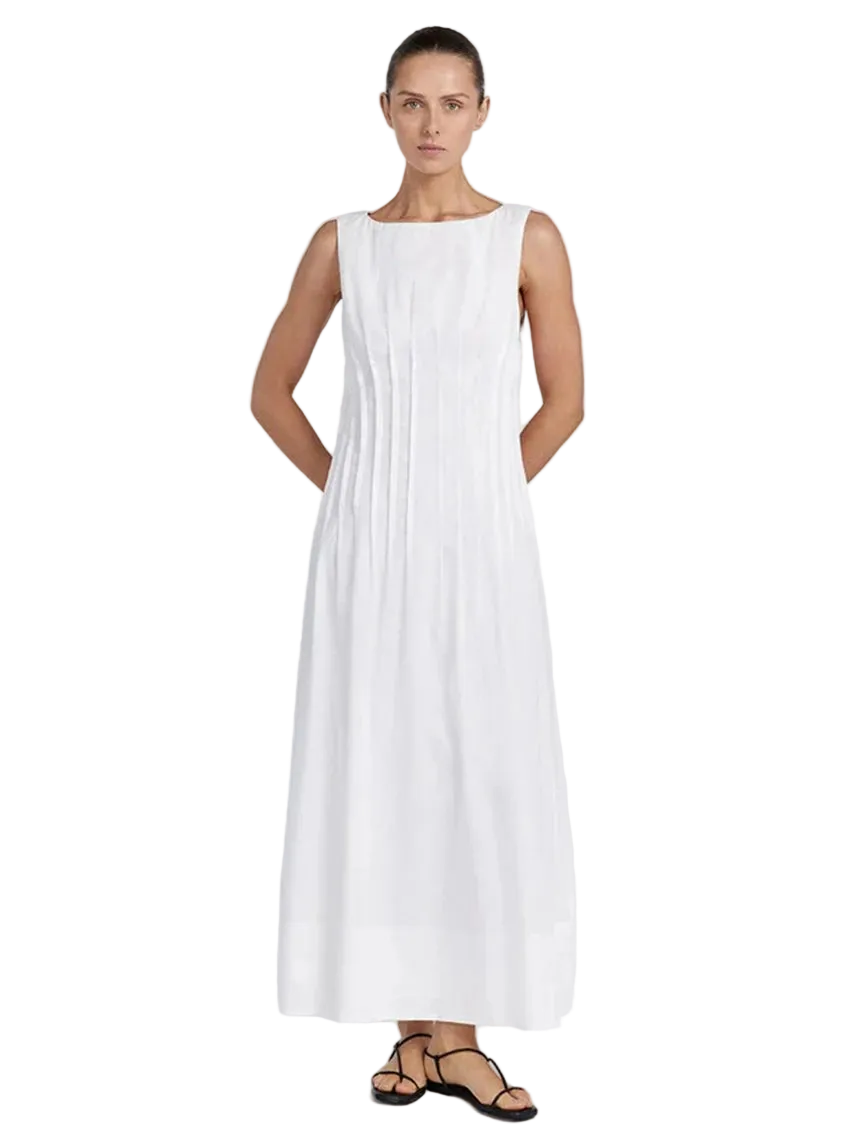 vestoraa clacive loose white cotton dress - dress unisex outfit with precision in white cotton (USA)
