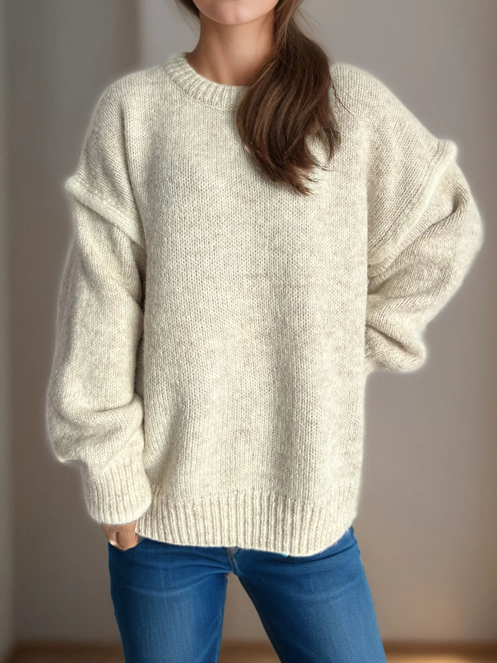 vestoraa 's loose thickened round neck sweater outfit 5 - casual unisex garment with precision (USA)