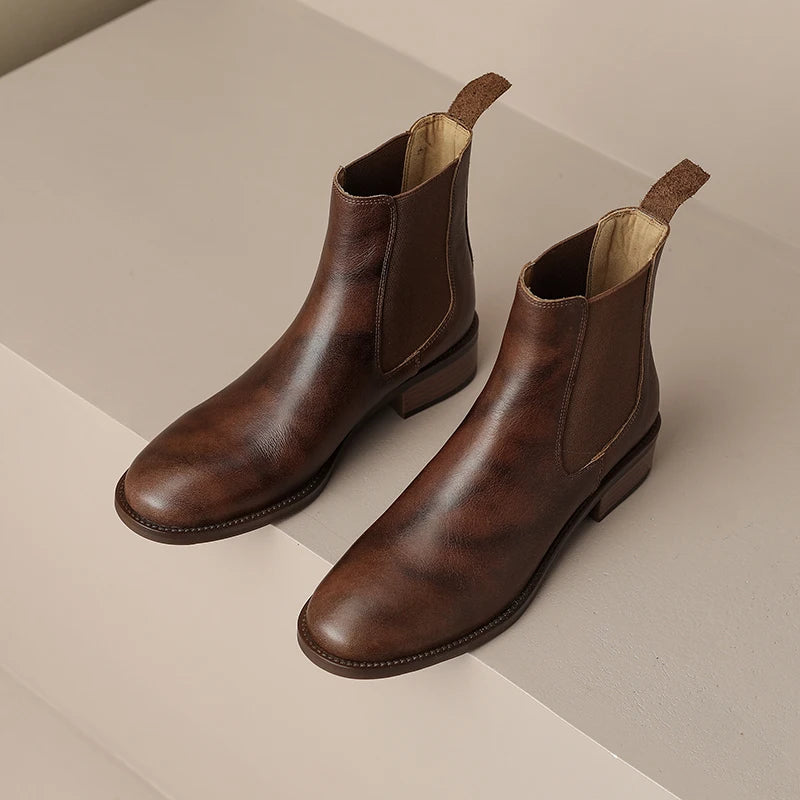 vestoraa 's chelsea boots anti-slip retro outfit detail - reliable design, precision, waterproof casual design (USA)