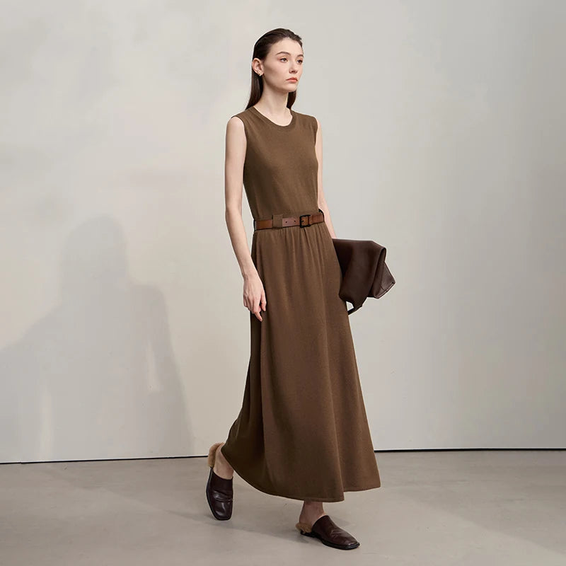 unisex dress outfit vestoraa amii dress minimalist solid color - daily wear garment with black design detail (USA)