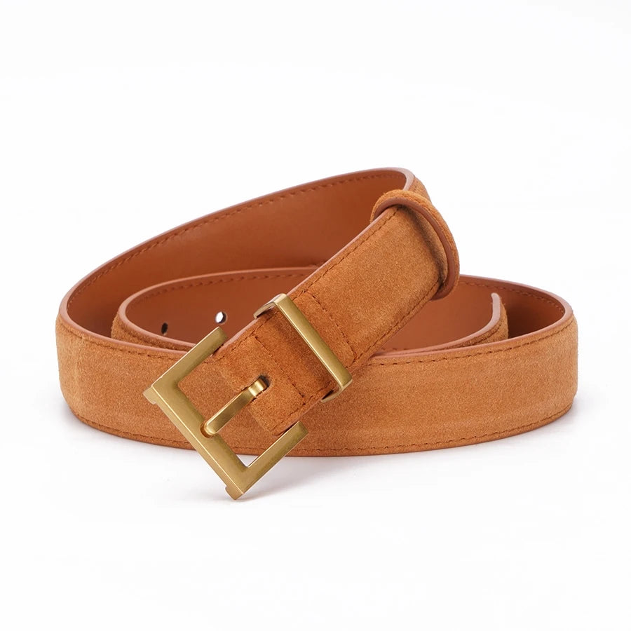 vestoraa square pin buckle leather belt classic solid color outfit 12 - formal unisex garment with precision (USA)