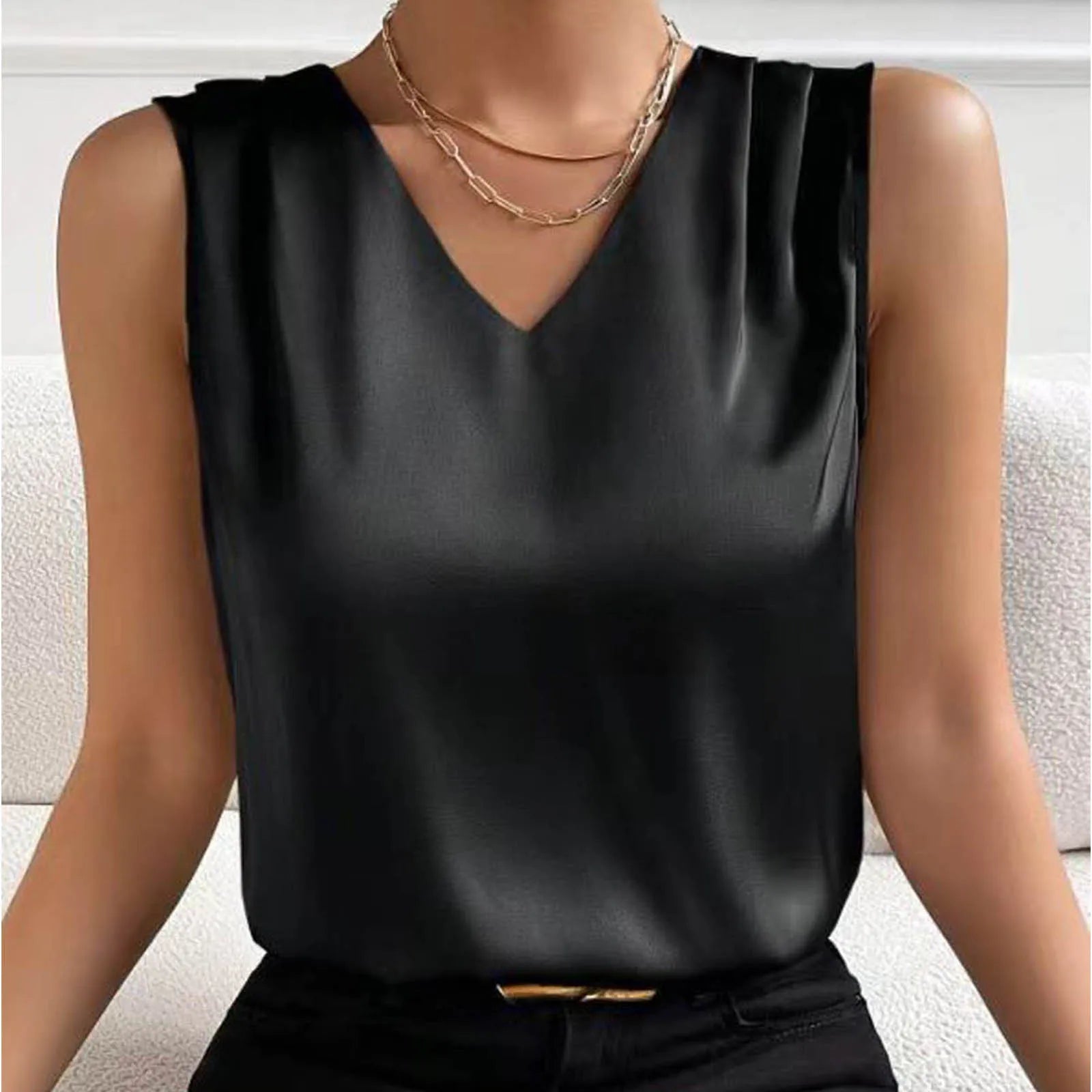 vestoraa coffee tops v neck casual soild color outfit 7 - casual unisex garment with precision (USA)