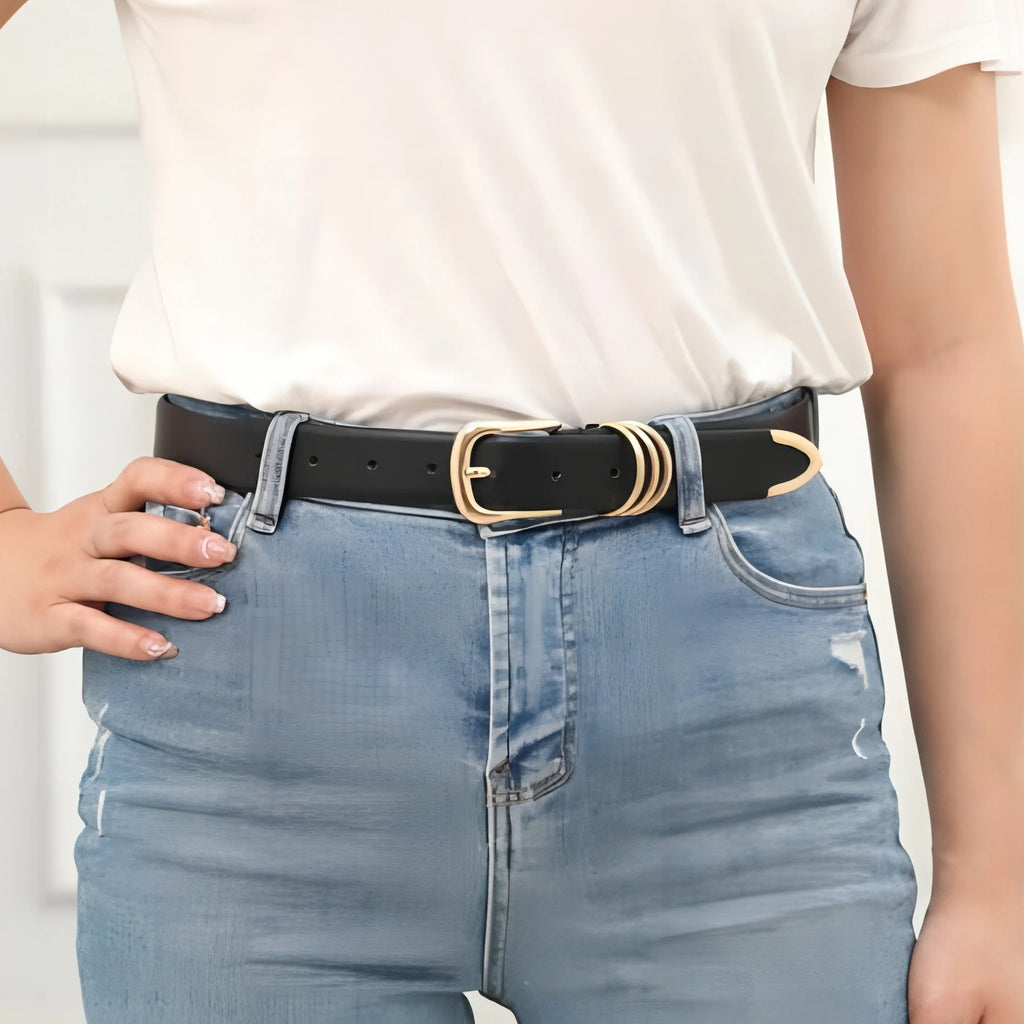 Vestoraa vestoraa 's belt golden needle buckle belt unisex garment - precision metal outfit (USA)