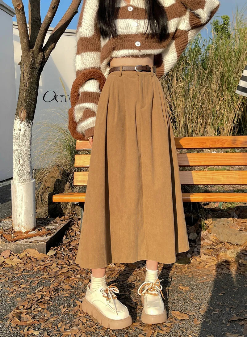 vestoraa waist midi skirt season style outfit 6 - casual unisex garment with precision (USA)
