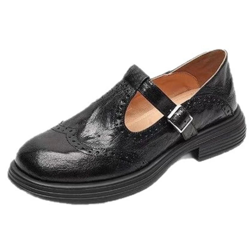 vestoraa shoes strap casual vintage lambskin - casual unisex outfit with precision in black metal (USA)