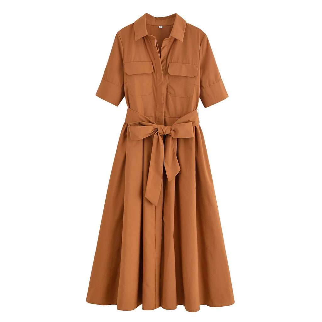 vestoraa loose lapel belt decoration midi short outfit 13 - casual unisex garment with precision (USA)