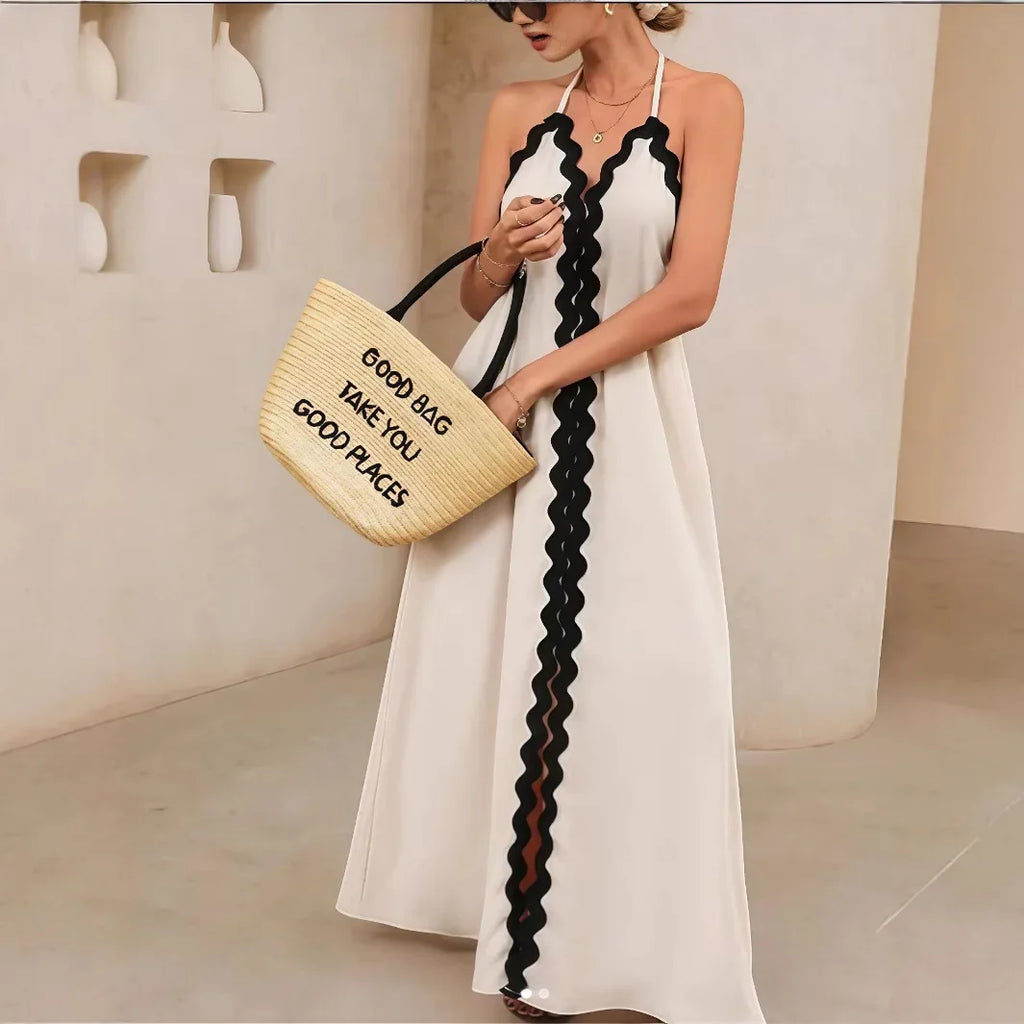 vestoraa sexy backless long dress comfortable loose outfit detail - reliable design, precision, waterproof casual design