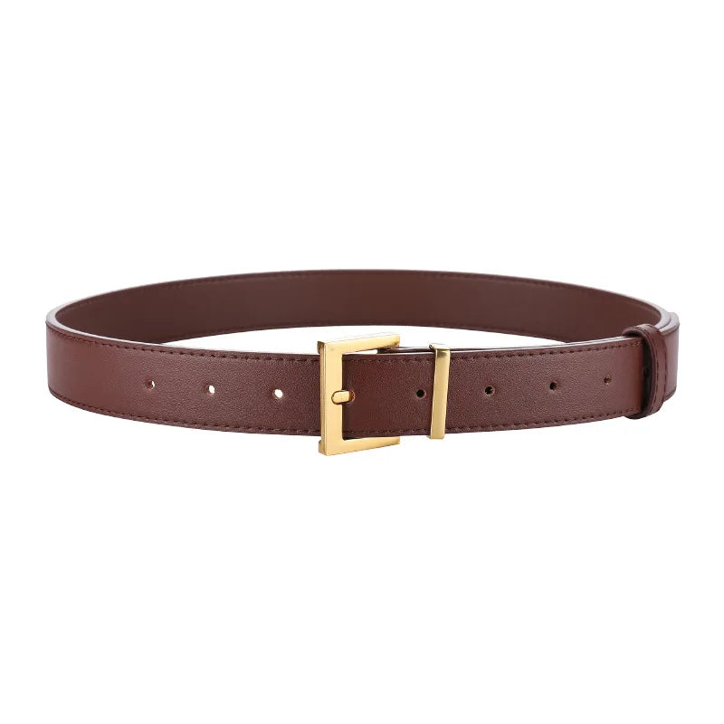 vestoraa square pin buckle leather belt classic solid color outfit 16 - formal unisex garment with precision (USA)