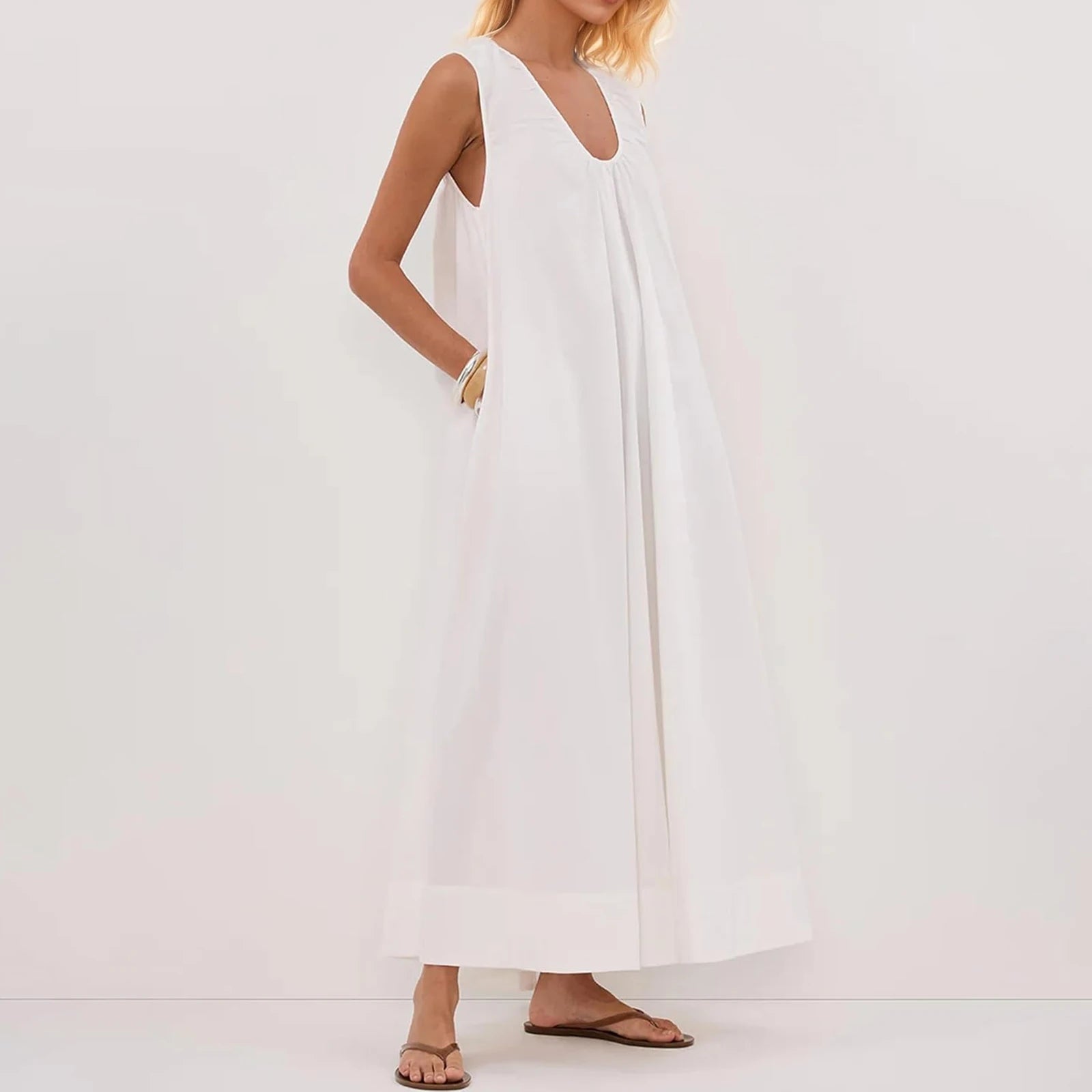 Vestoraa vestoraa long tank dress solid color unisex garment - precision metal outfit (USA)