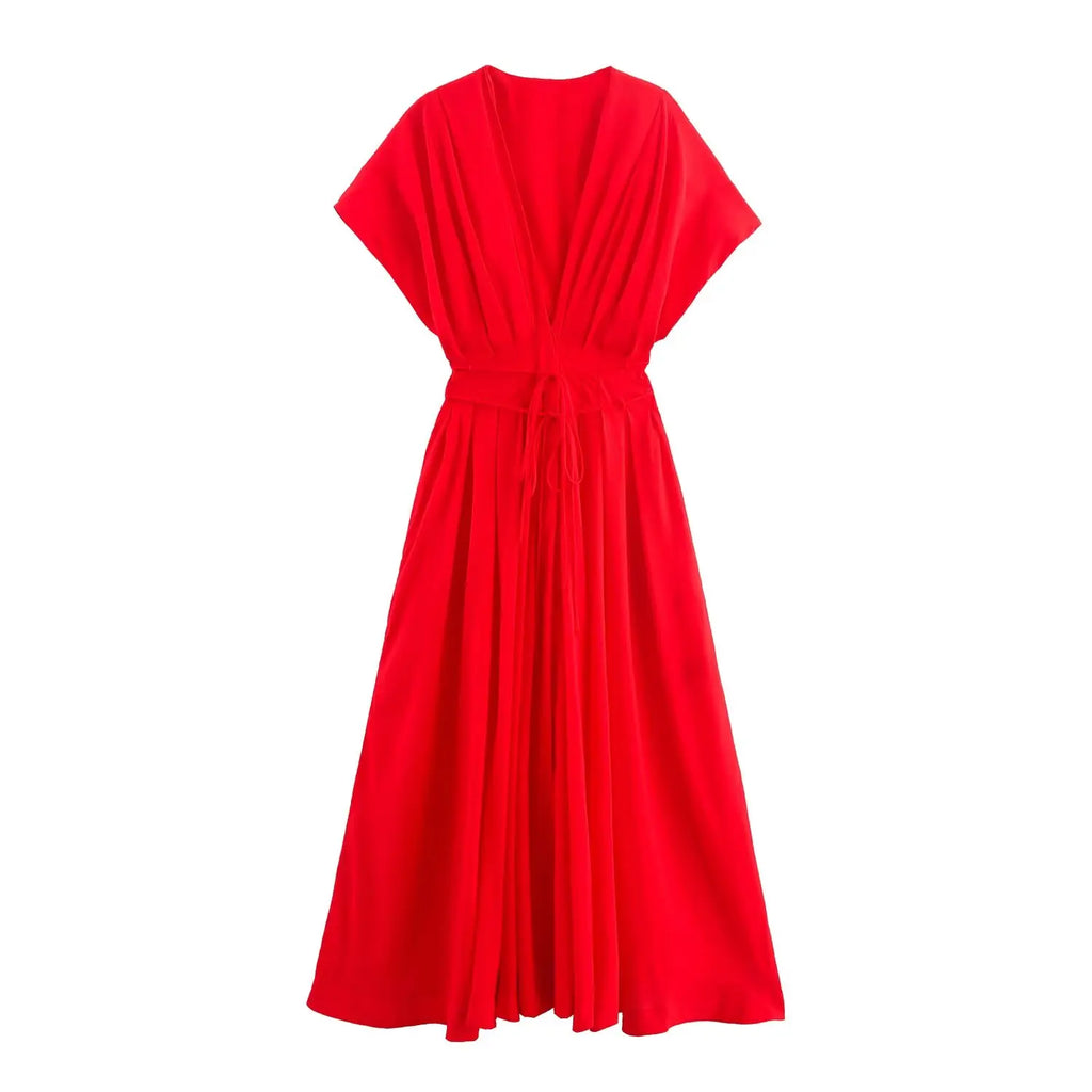 vestoraa long dress solid v-neck outfit 7 - dress unisex garment with precision (USA)
