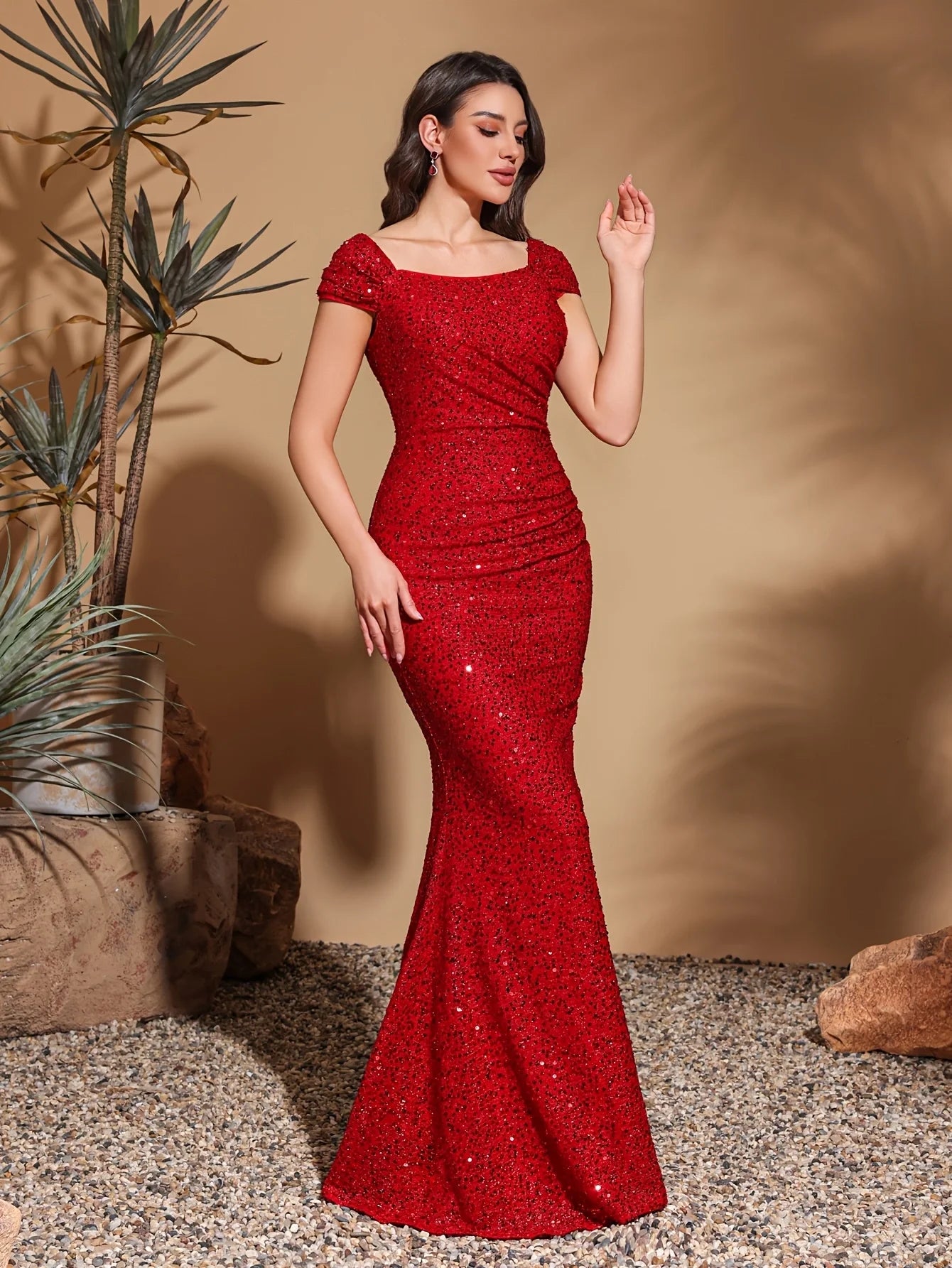 unisex classic outfit vestoraa simple square neck sequined hip party - everyday wear garment with neutral design detail (USA)