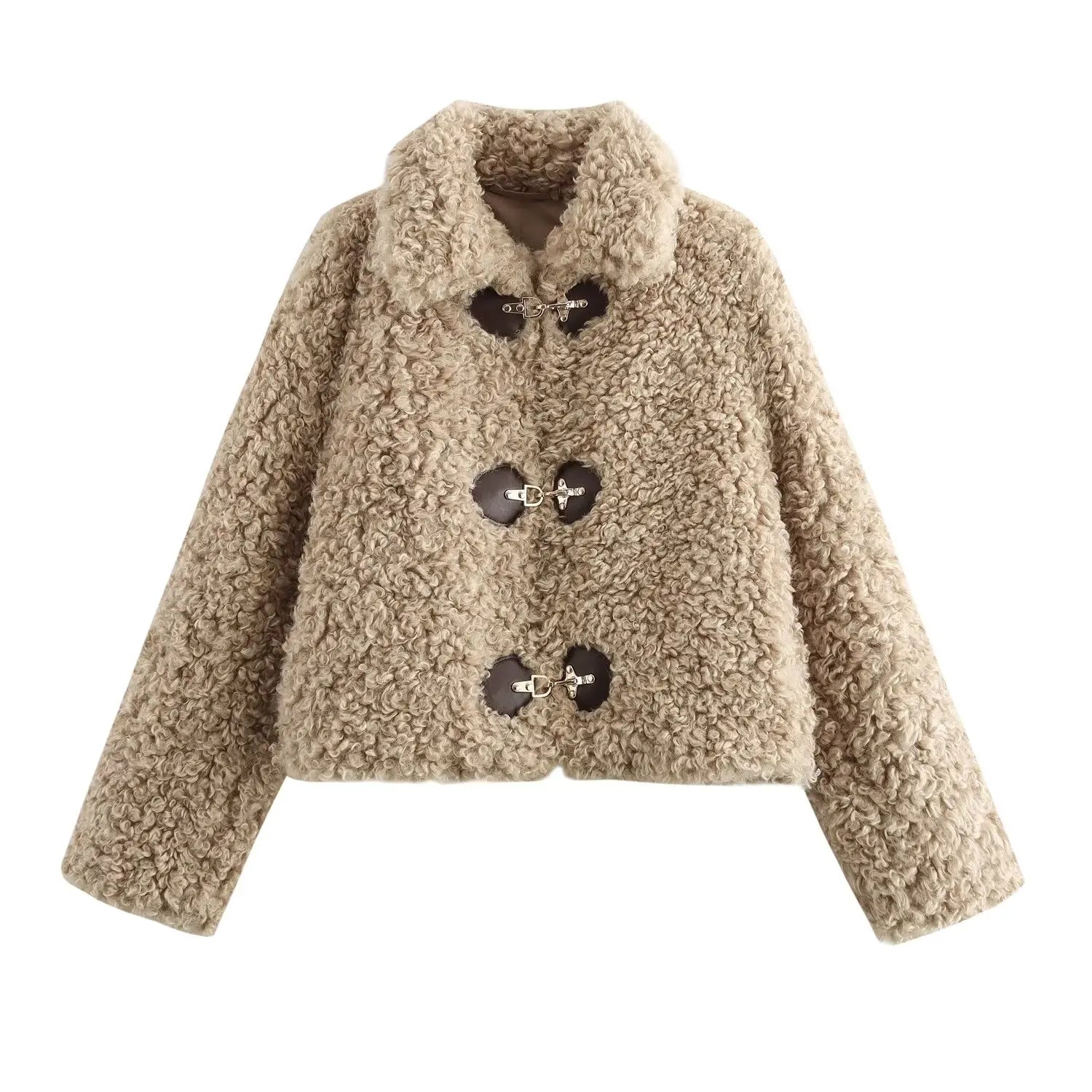 vestoraa 's jacket flip collar long sleeve - classic unisex outfit with precision in neutral metal (USA)
