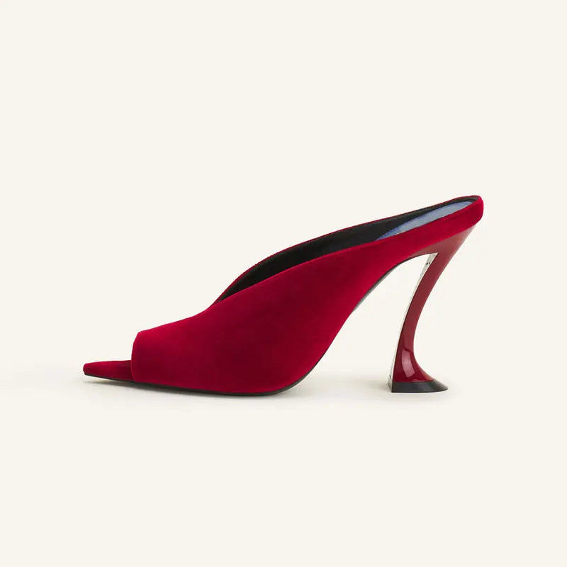 vestoraa 's stiletto heel slippers - classic unisex outfit with precision in black metal (USA)