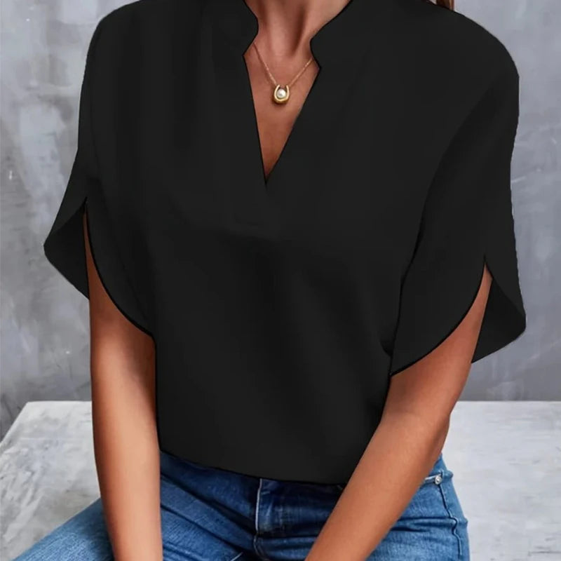 vestoraa pcs woman solid color shirts lady casual outfit 5 - casual unisex garment with precision (USA)