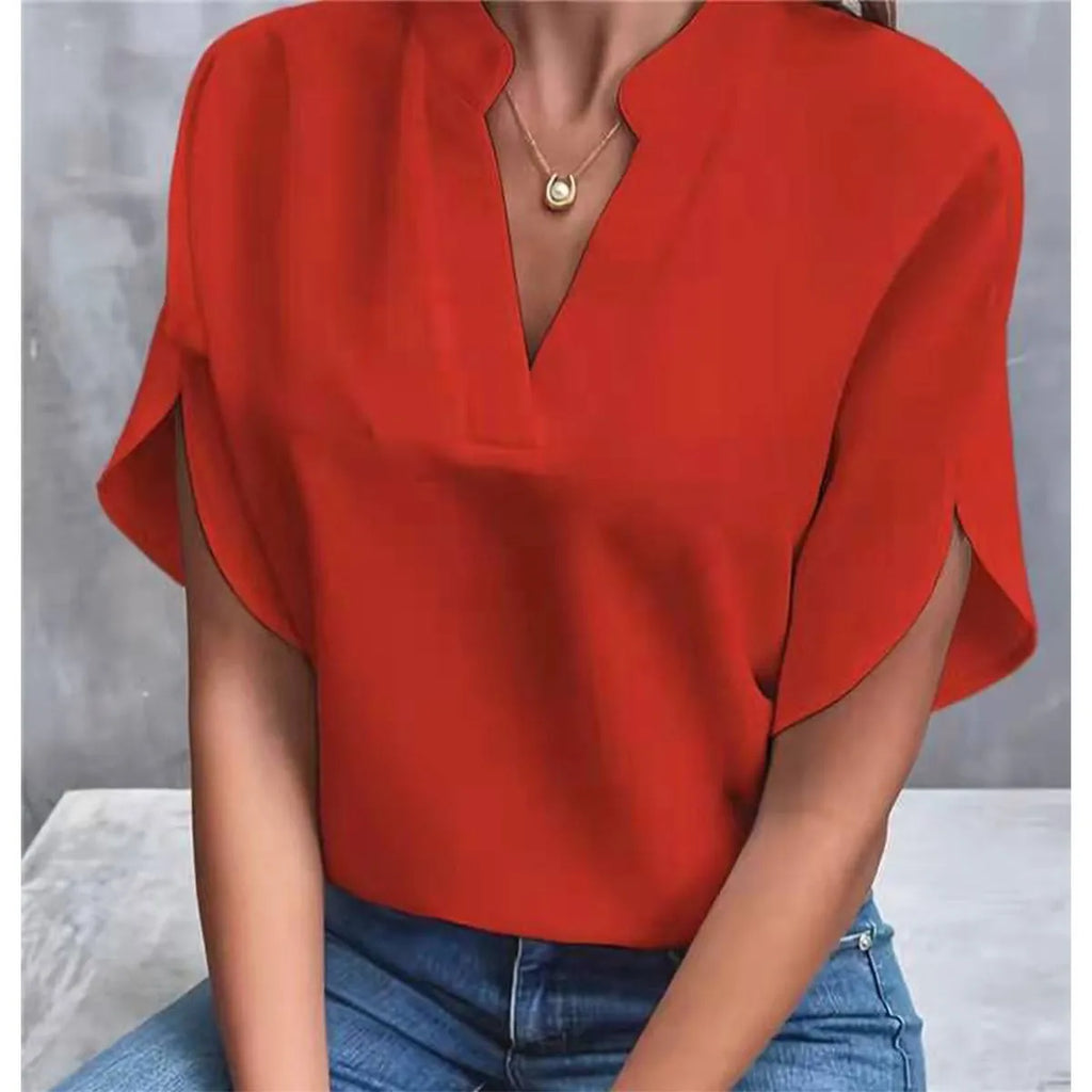 vestoraa pcs woman solid color shirts lady casual outfit 6 - casual unisex garment with precision (USA)
