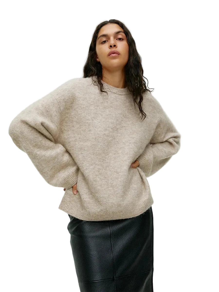vestoraa hirsionsan basic o neck lantern sleeve sweater outfit 5 - classic unisex garment with precision (USA)