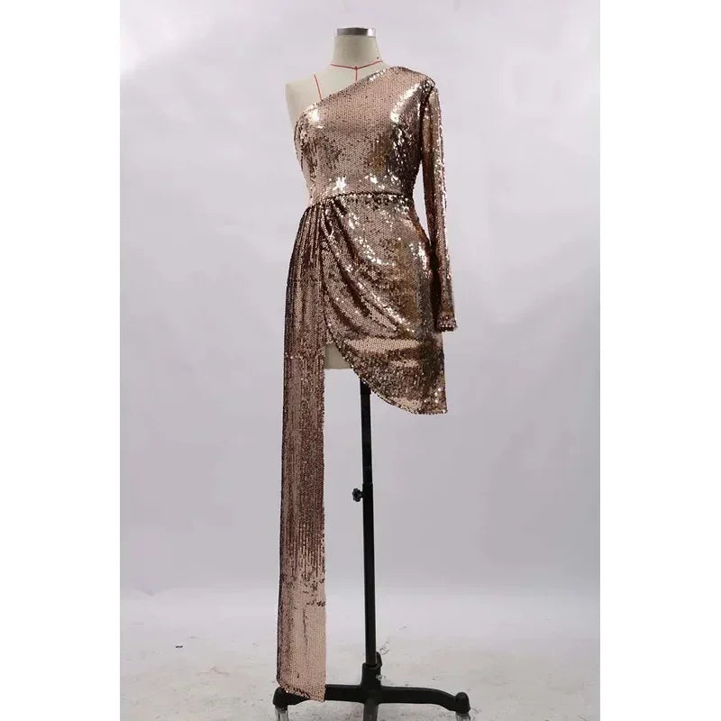 vestoraa gold ruffle sequin evening outfit 5 - classic unisex garment with precision (USA)