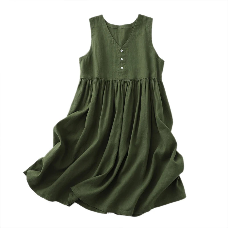unisex minimalist outfit vestoraa sle simple lin vest - everyday wear garment with neutral design detail (USA)