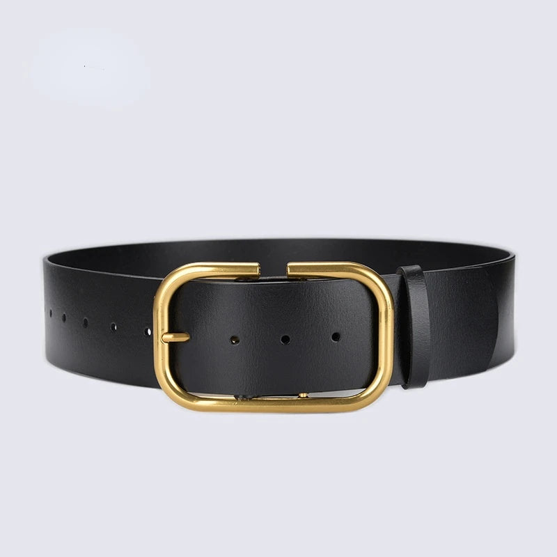 vestoraa trends genuine leather belt. wide outfit 6 - casual unisex garment with precision (USA)