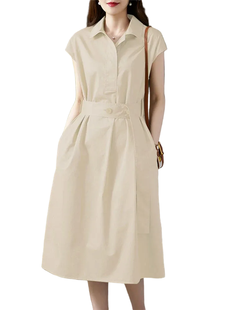vestoraa casual shirtdress turn-down outfit 5 - casual unisex garment with precision (USA)