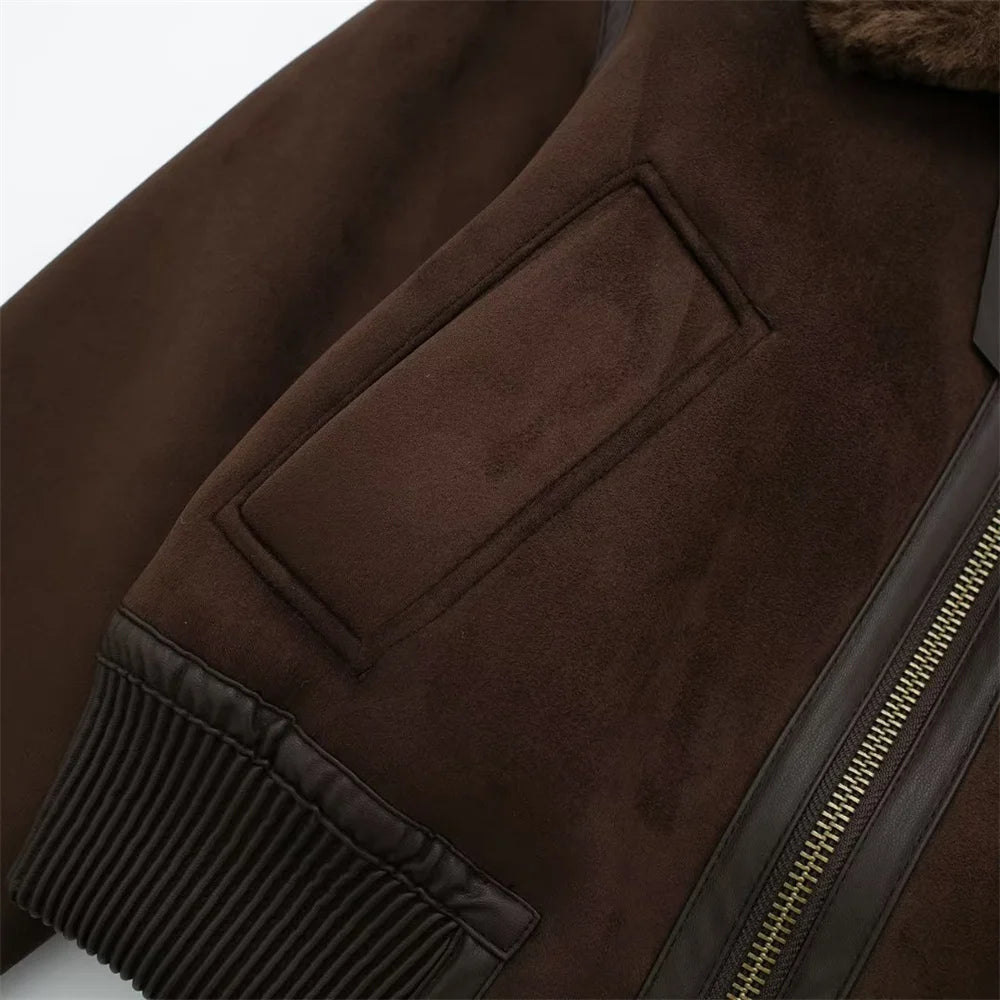 unisex casual outfit vestoraa 's casual standing neck contrast strap - everyday wear garment with brown design detail (USA)