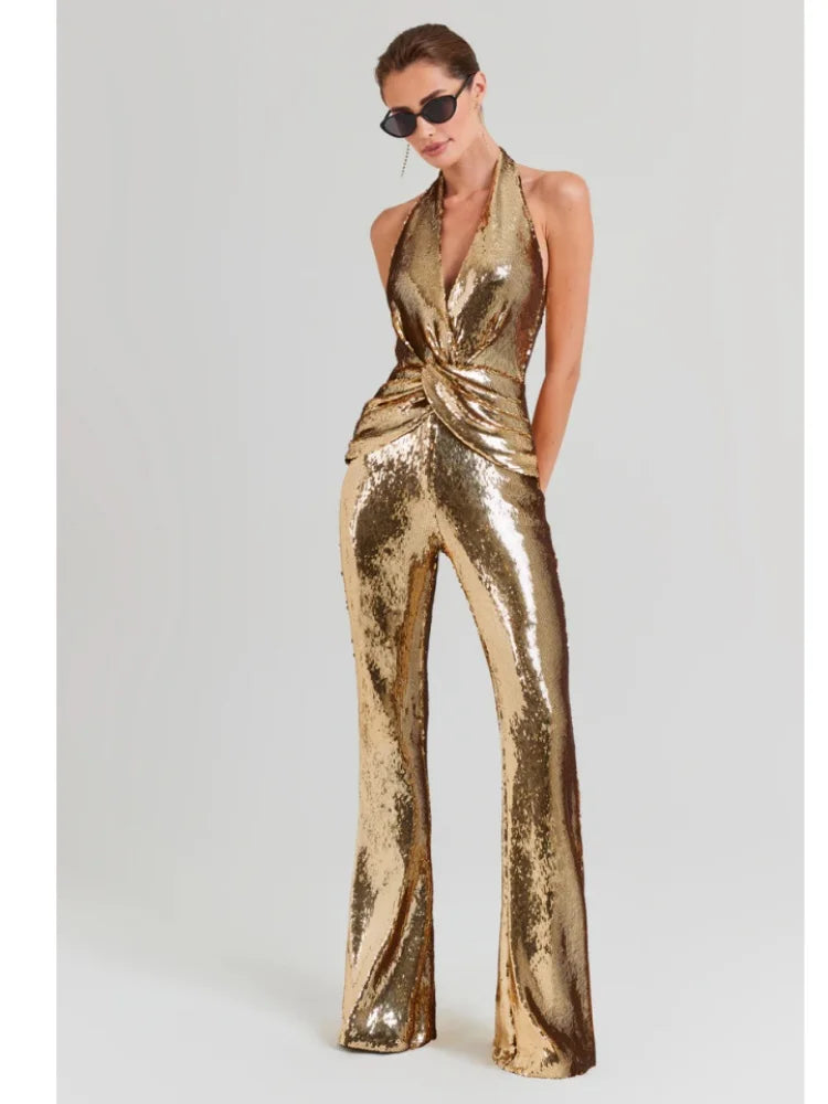 vestoraa sexy glitter sequins gold bodycon - dress unisex outfit with precision in gold metal (USA)