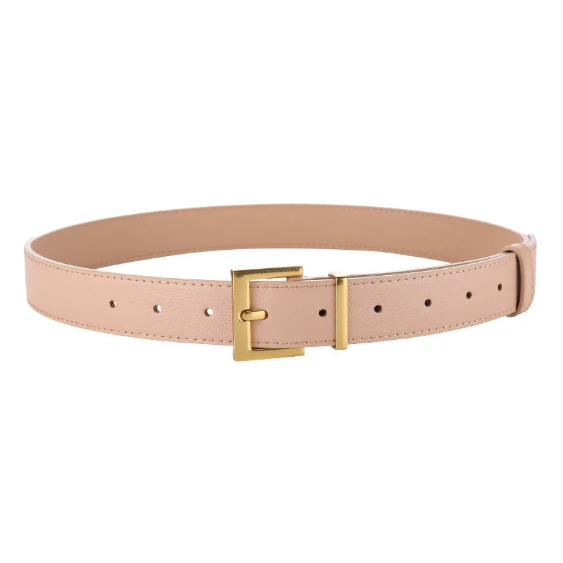 vestoraa square pin buckle leather belt classic solid color outfit 13 - formal unisex garment with precision (USA)