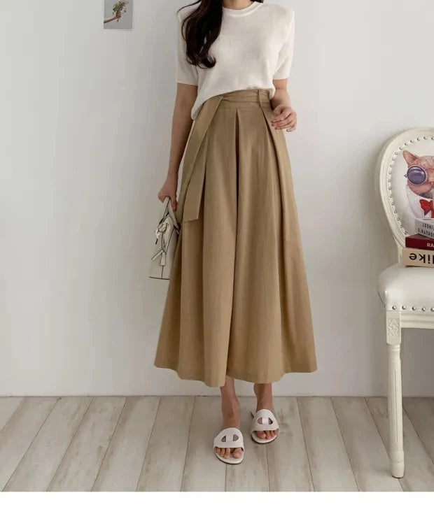 vestoraa chic vintage waist slimming midi skirt belt outfit 7 - casual unisex garment with precision (USA)