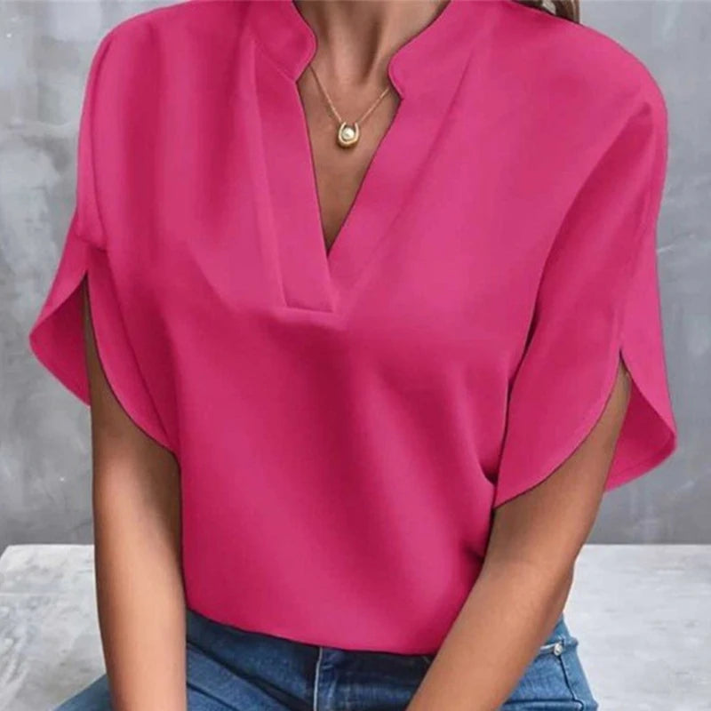 vestoraa pcs woman solid color shirts lady casual outfit detail - tailored design, precision, waterproof casual design (USA)