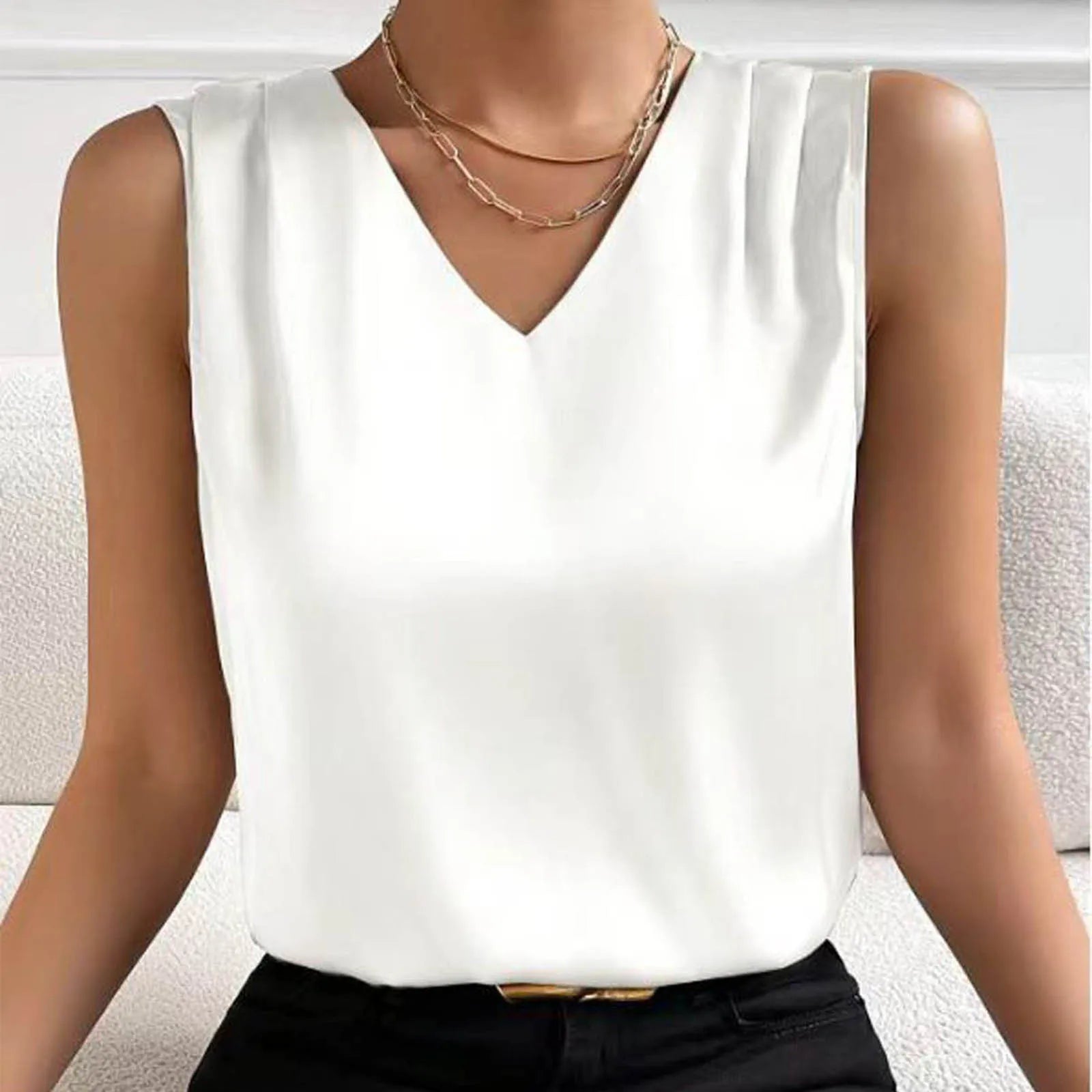 vestoraa coffee tops v neck casual soild color outfit 8 - casual unisex garment with precision (USA)