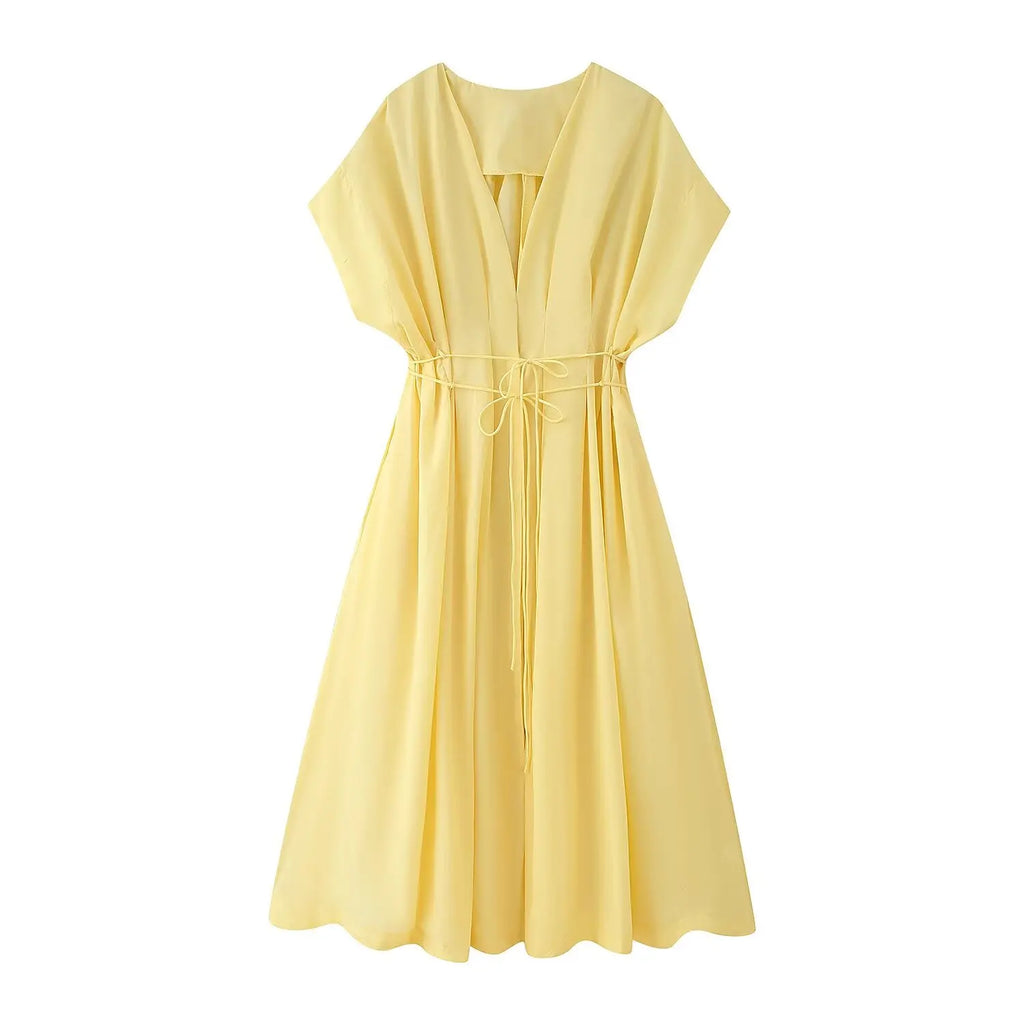 vestoraa long dress solid v-neck outfit 10 - dress unisex garment with precision (USA)