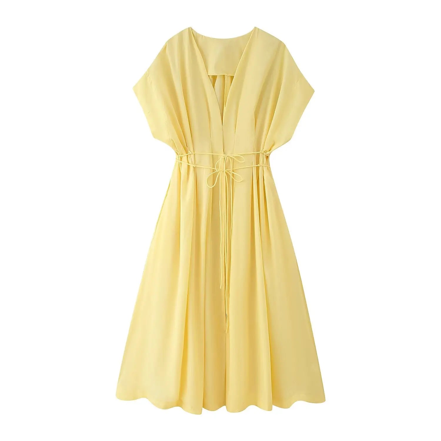 vestoraa long dress solid v-neck outfit 10 - dress unisex garment with precision (USA)