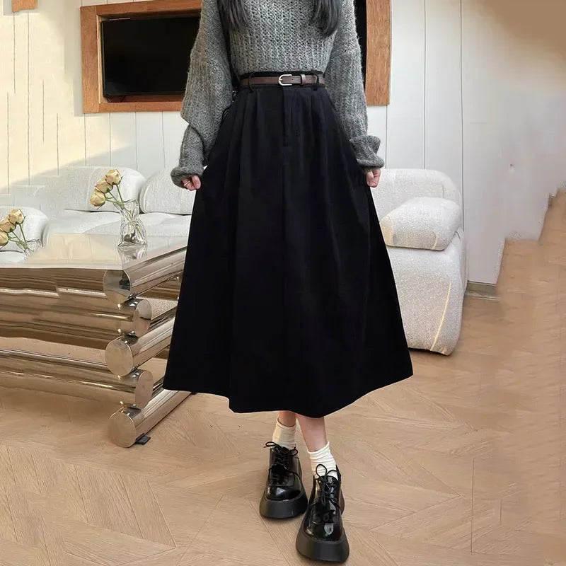 vestoraa vintage corduroy long skirt outfit 6 - dress unisex garment with precision (USA)