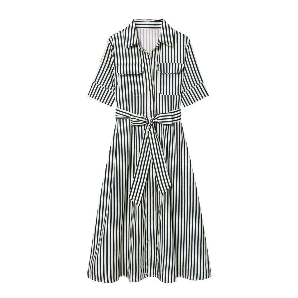 vestoraa loose lapel belt decoration midi short outfit 14 - casual unisex garment with precision (USA)