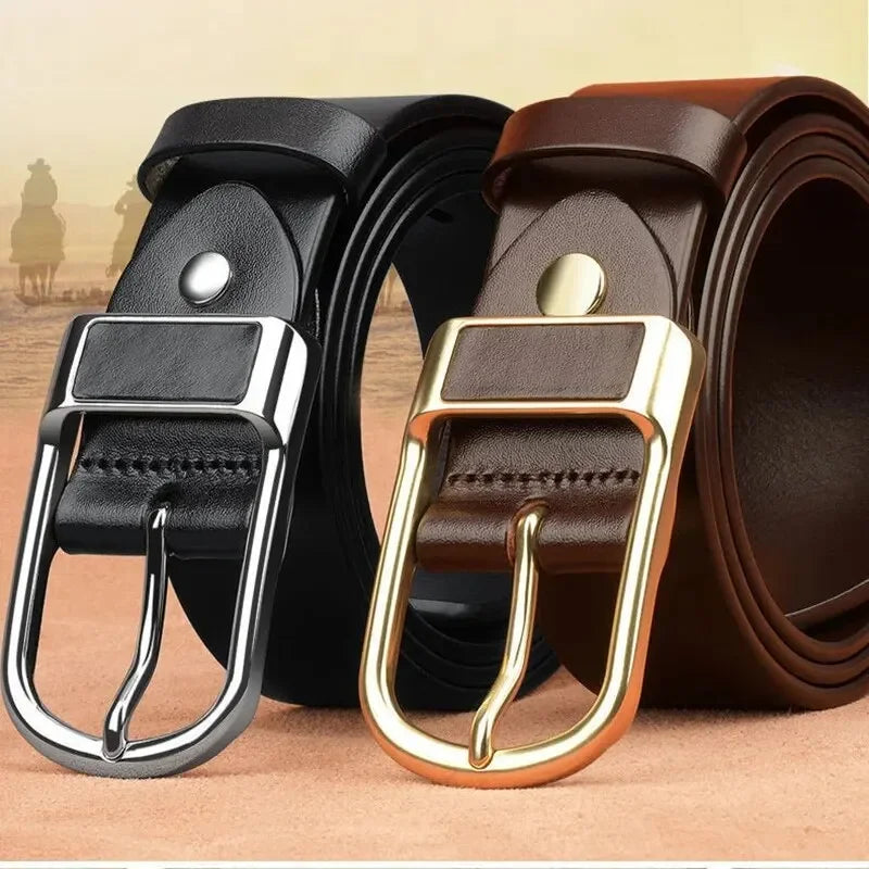 vestoraa genuine leather men's buckle jeans outfit detail - reliable design, precision, waterproof casual design (USA)