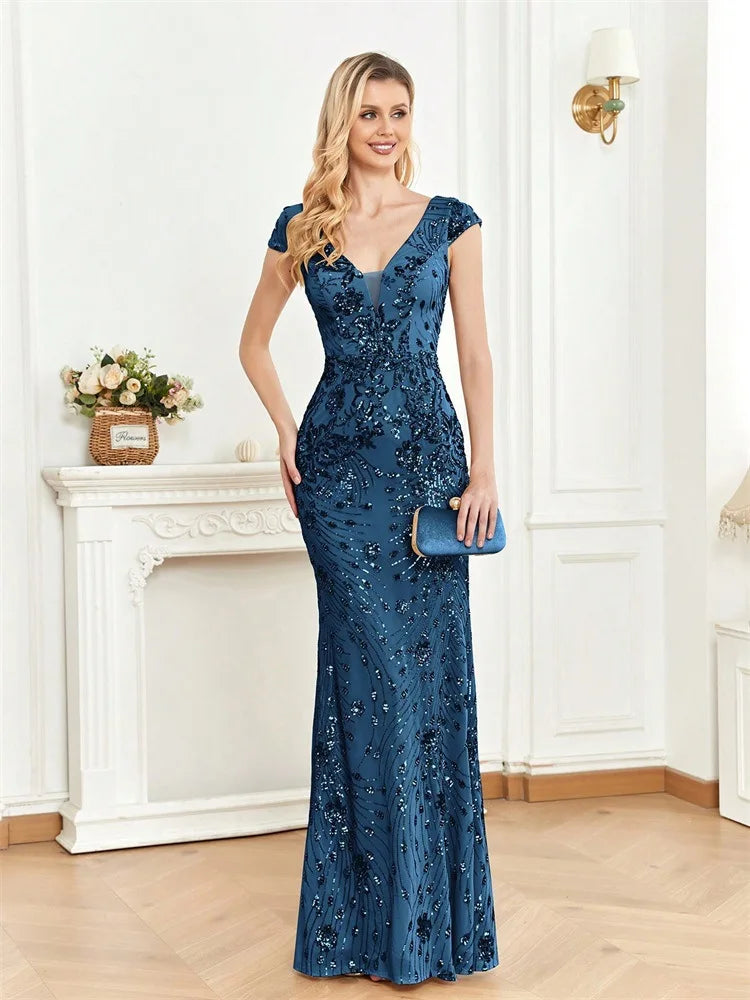 vestoraa champagne sequin evening dress beauty outfit 8 - casual unisex garment with precision (USA)