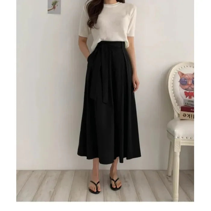 vestoraa chic vintage waist slimming midi skirt belt outfit detail - reliable design, precision, waterproof casual design