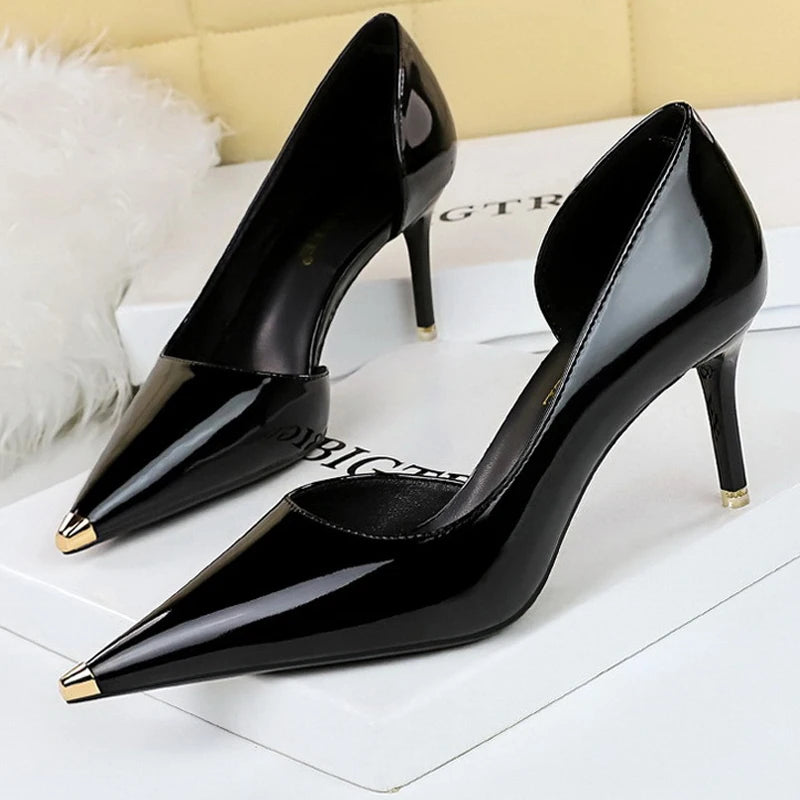 vestoraa bigtree shoes black patent leather heels outfit 5 - classic unisex garment with precision (USA)