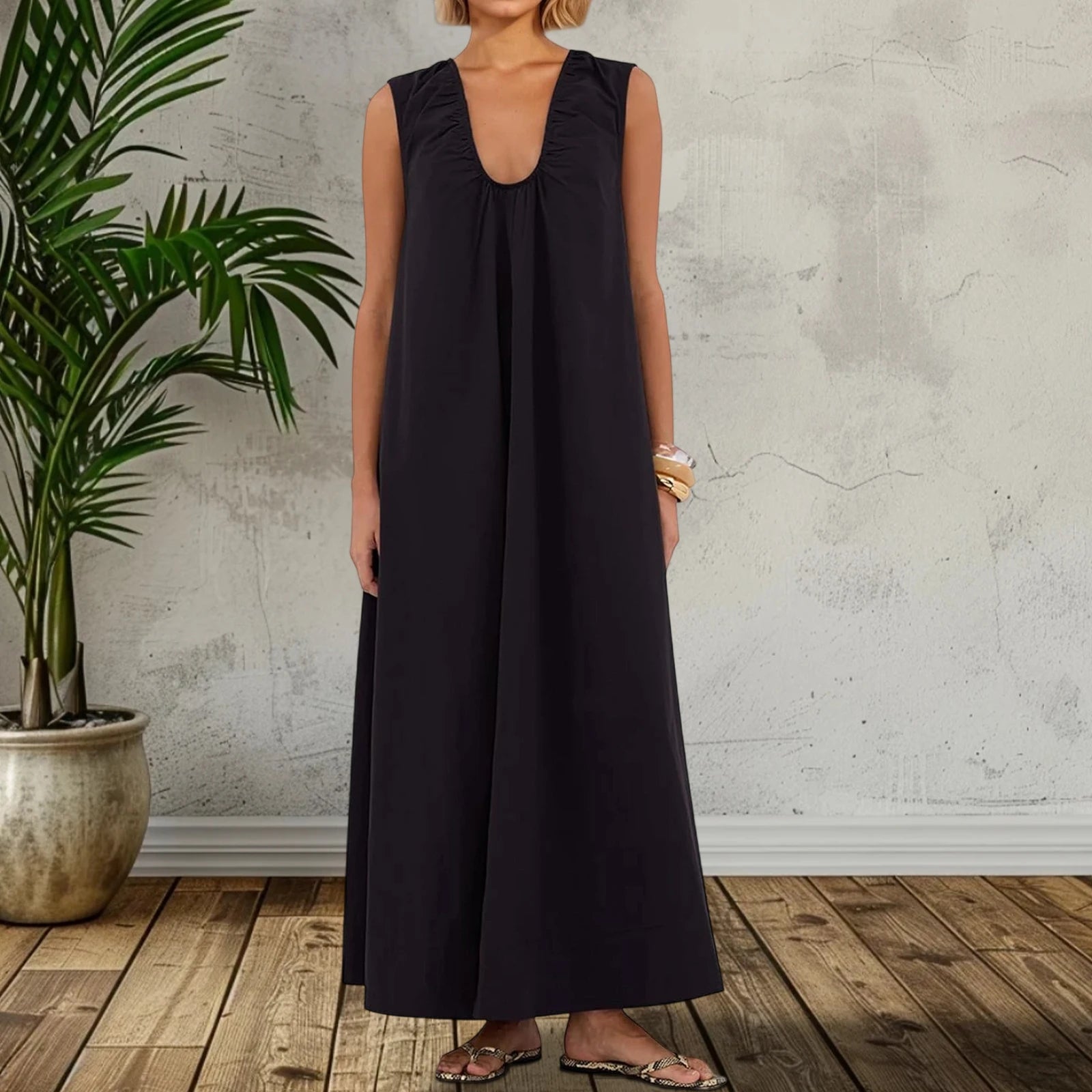 vestoraa long tank dress solid color outfit 9 - dress unisex garment with precision (USA)