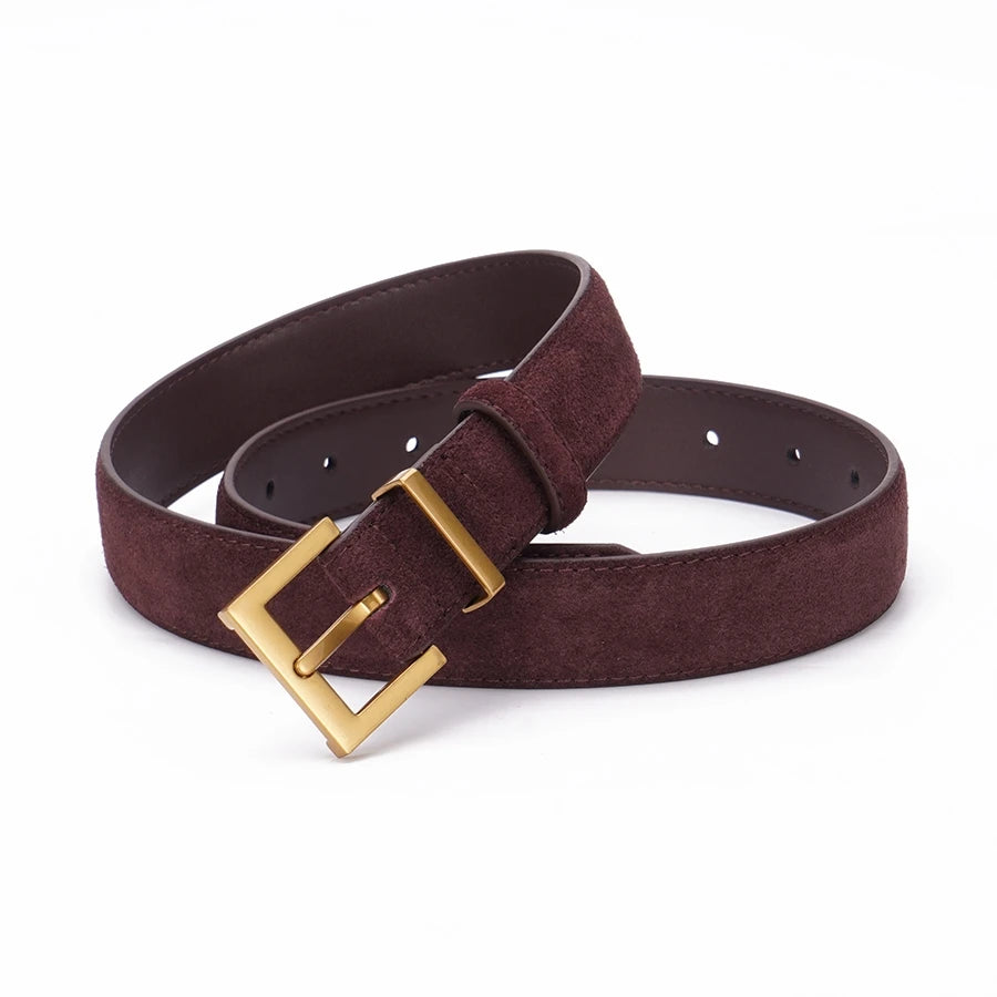 vestoraa square pin buckle leather belt classic solid color outfit 10 - formal unisex garment with precision (USA)