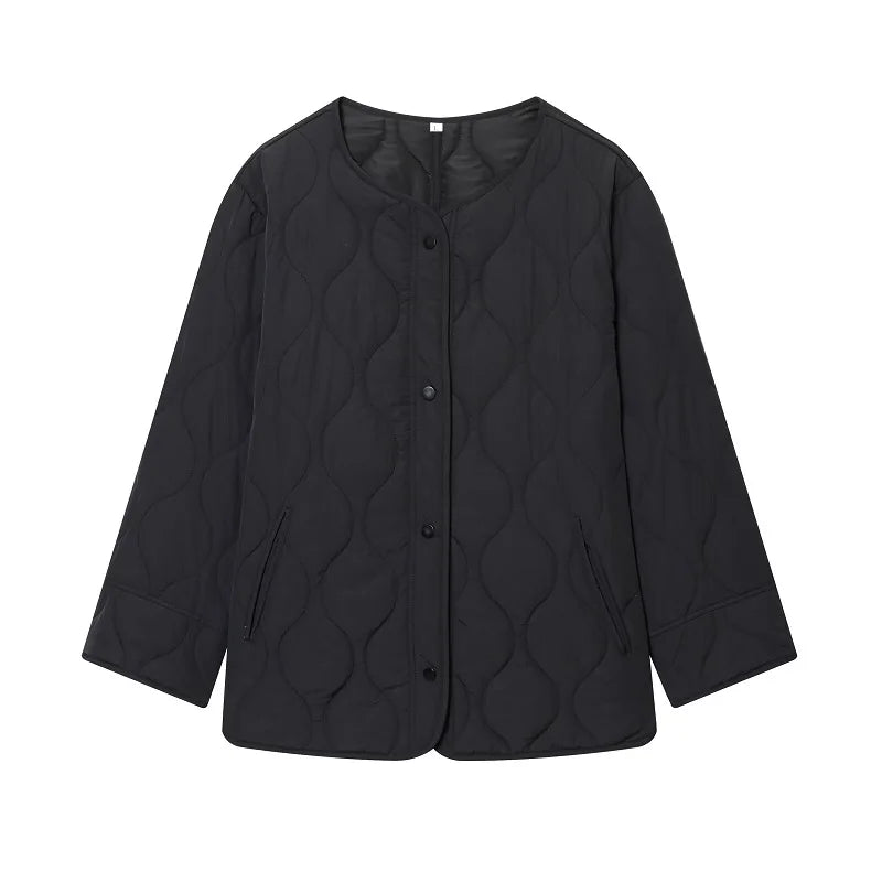 vestoraa black quilted jacket padded outfit 5 - casual unisex garment with precision (USA)