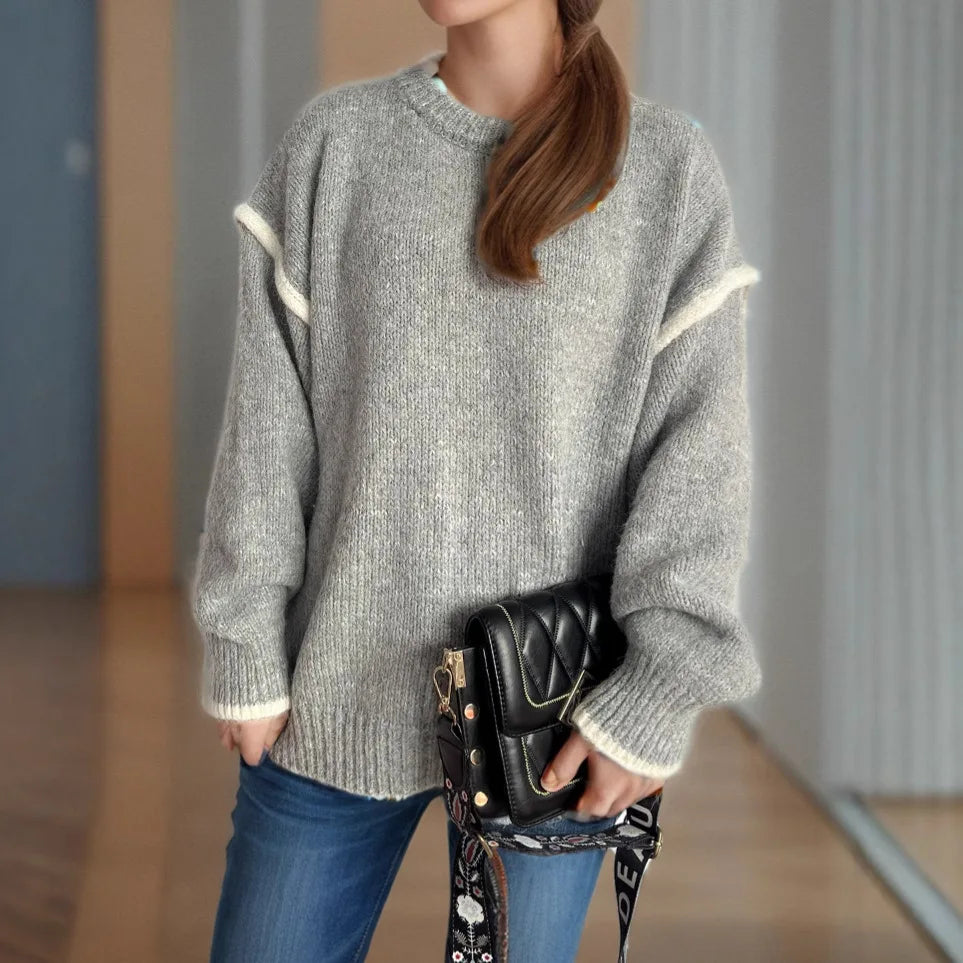 vestoraa 's loose thickened round neck sweater outfit 8 - casual unisex garment with precision (USA)