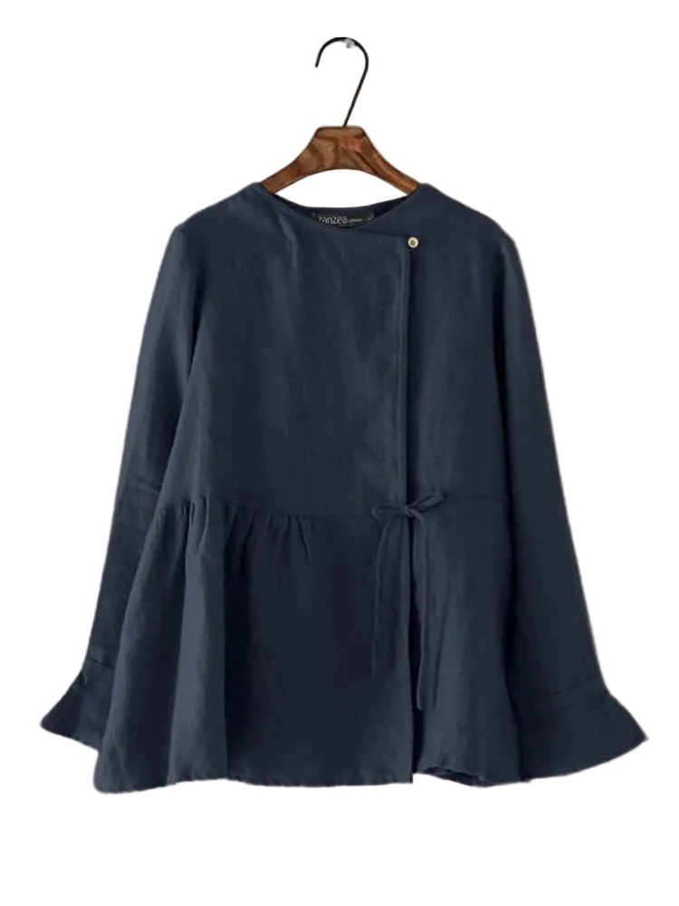 vestoraa zanzea vintage long flare sleeve outfit detail - reliable design, precision, waterproof vintage design (USA)